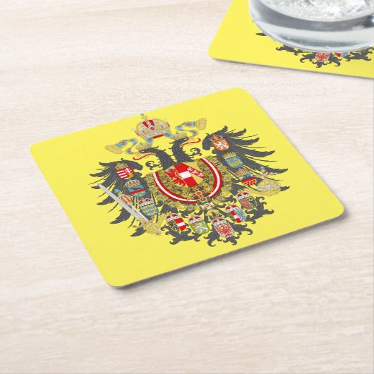 ハブスバーグコートオブアームズコースター スクエアペーパーコースター (アングル)