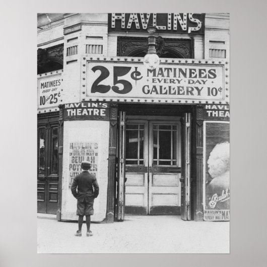 ハブリンの劇場 1910年 昔の写真 ポスター (正面)