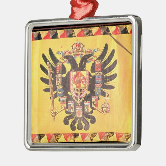 ハプスブルクの帝国王朝の旗、c.1700 メタルオーナメント (左)