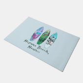 ハプナビーチハワイサーフボードフロントドアマット ドアマット (アングル)