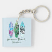 ハプナビーチハワイサーフボード キーホルダー (裏面)
