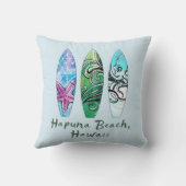 ハプナビーチハワイサーフボード クッション (裏面)