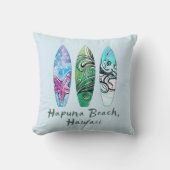 ハプナビーチハワイサーフボード クッション (正面)