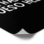 ハプニングはクエソで解決 Tシャツ ユニーク クエソ好き ポスター (角)