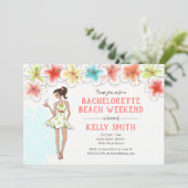 ハプニング前のビーチでの週末旅行の招待状 招待状 (スタンド正面)