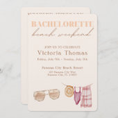 ハプニング前のビーチウィークエンド招待状 招待状 (正面/裏面)