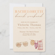 ハプニング前のビーチウィークエンド招待状