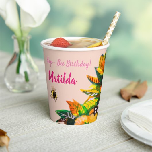 ハプビー誕生日 紙コップ (インサイチュ)