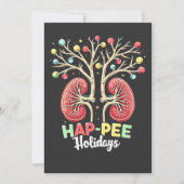 ハプピーホリデイズデラクシーキドニー認識度クリスマス サンキューカード (正面)