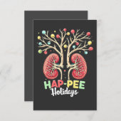 ハプピーホリデイズデラクシーキドニー認識度クリスマス サンキューカード (正面/裏面)