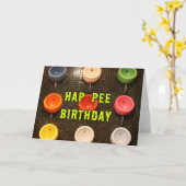 ハプペ誕生日 カード (黄色い花)