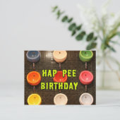 ハプペ誕生日 ポストカード (スタンド正面)