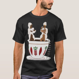 ハベシャ女性コーヒージェベナカフェインエチオピア人バ Tシャツ