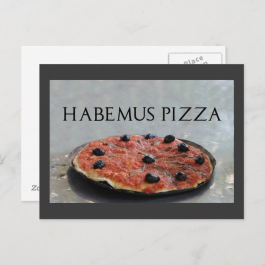 ハベマスピザパーティの招待状 ポストカード (正面/裏面)