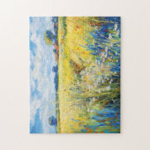 ハベル川に沿ったワイルドフラワーメドウ ジグソーパズル (縦)