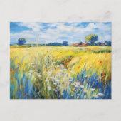 ハベル川に沿ったワイルドフラワーメドウ ポストカード (正面)