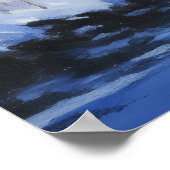 ハベル川の冬の凍ってい静寂 ポスター (角)