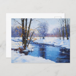 ハベロ凍っていンドの風景の川岸 ポストカード