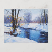 ハベロ凍っていンドの風景の川岸 ポストカード (正面)