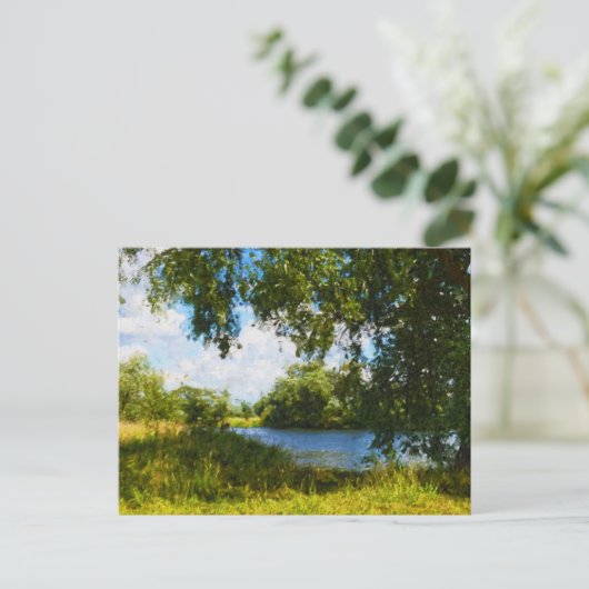 ハベ色彩の鮮やかルランド地域のヘベル川の風景 ポストカード (スタンド正面)