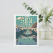 ハペニーブリッジダブリンヴィンテージ有名な旅行プレイス ポストカード (スタンド正面)