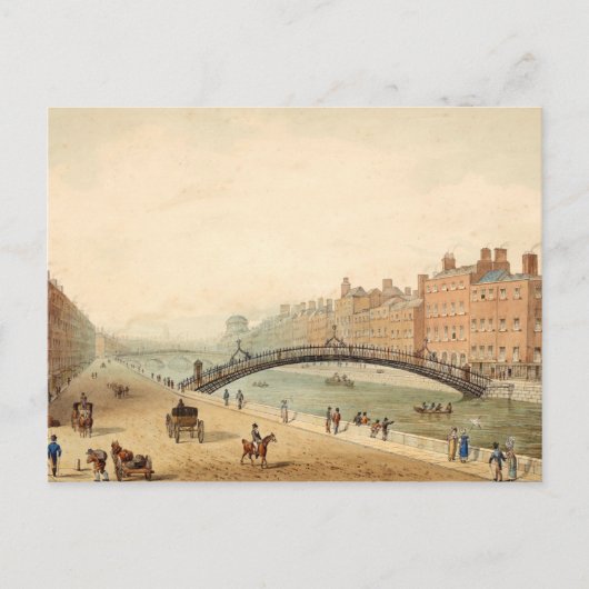 ハペニー・ブリッジ,ダブリン,アイルランド ポストカード (正面)