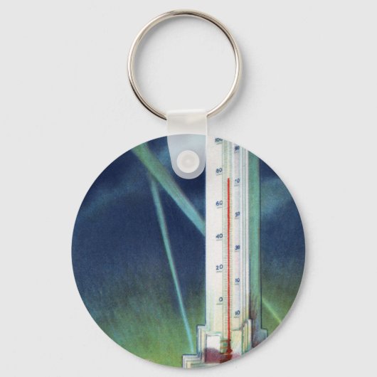 ハボリン温度計 キーホルダー (正面)