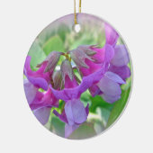 ハマエンドウ- japonicus Lathyrus -野生の花 セラミックオーナメント (左)