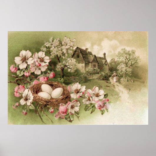 ハマグウッドツリーバードネスト卵コテージ ポスター (正面)