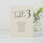 ハマグリの殻 ウェディング テーブル 席次表 カード (スタンド正面)