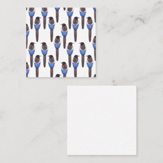 ハマグリまたはアメリカンハマグピーの水色 エンクロージャーカード (正面/裏面)