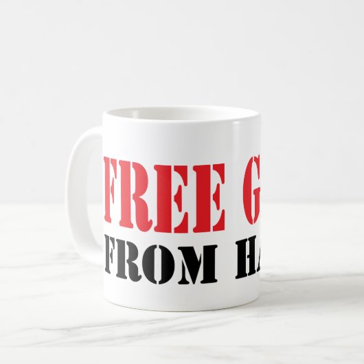 ハマスからの自由なガザ コーヒーマグカップ (正面左)