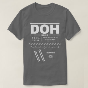 ハマド国際的エアポートDOH T – シュリット Tシャツ