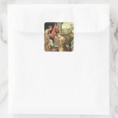 ハマンを遣わされたアハスエロス王の前に スクエアシール (バッグ)