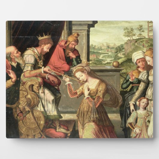 ハマンを遣わされたアハスエロス王の前に フォトプラーク (正面)