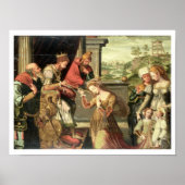 ハマンを遣わされたアハスエロス王の前に ポスター (正面)