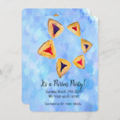 ハマンタシェンスタープリムパーティの招待状囲い エンクロージャーカード (正面/裏面)