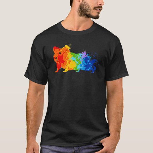 ハマ絵を描ススターの絵を描点滴のハムスター Tシャツ (正面)