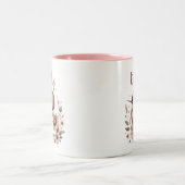 ハミエレガントドリフローラパーソナライズされた名 ツートーンマグカップ (中央)