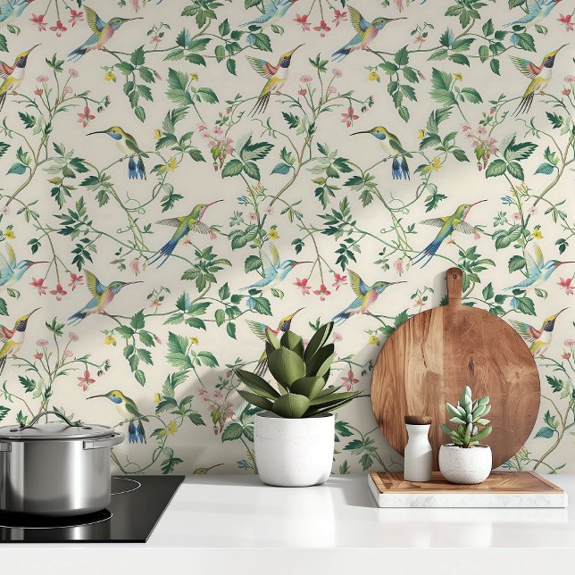 ハミエレガントドリ自然インスパイア花柄 壁紙 (クリエイターアップロード済み)