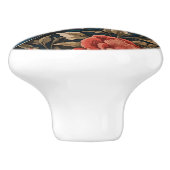 ハミエレガントドリ飛んでいる・ウィリアム・モリスインスパイア セラミックノブ (側面)