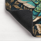 ハミエレガントドリ飛んでいる・ウィリアム・モリスインスパイア マウスパッド (コーナー)