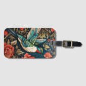 ハミエレガントドリ飛んでいる・ウィリアム・モリスインスパイア ラゲッジタグ (正面横)