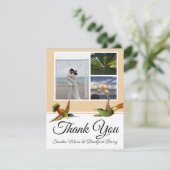 ハミエレガントング結婚バードの写真コラージュ サンキューカード (スタンド正面)