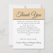 ハミエレガントング結婚バードの写真コラージュ サンキューカード (裏面)