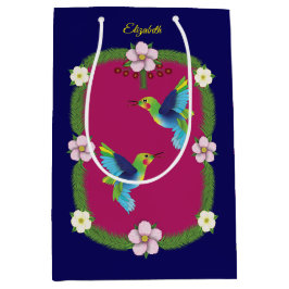 ハミカラフルチョウ。ダークブルー ミディアムペーパーバッグ