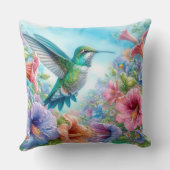 ハミカラフルドリと花 クッション (裏面)
