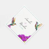 ハミカラフルニドリ紫のデイジー結婚ズ スタンダードランチョンナプキン (角)