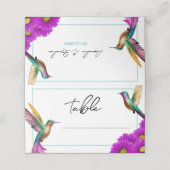 ハミカラフルニドリ紫のデイジー結婚ズ プレイスカード (外部開封)