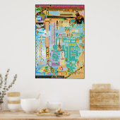 ハミティック図、エミティック図、ジャフェス図 ポスター (キッチン)